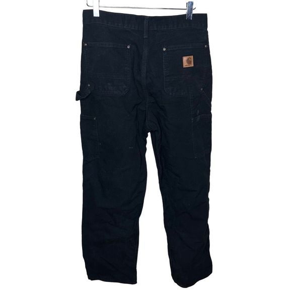 Carhartt Double Knee Riveted Work Pants Men’s 30x32 Black Duck Canvas - Picture 4 of 7